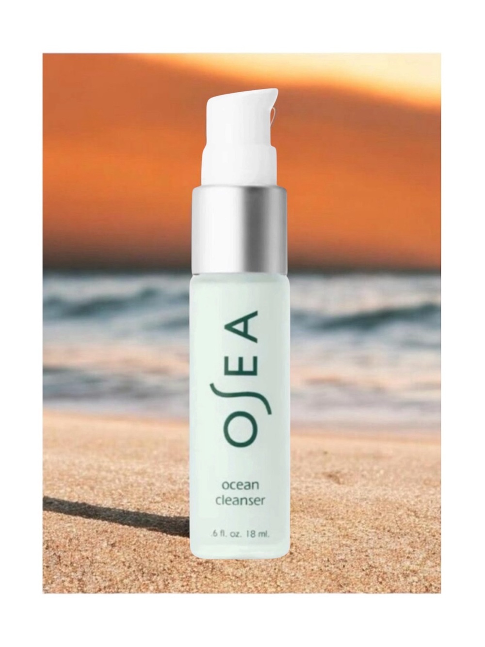 new OSEA ᯾ Algae Seaweed Radiance Ocean Cleanser ᯾ Luxe Travel Glass Jar ᯾ Boxed